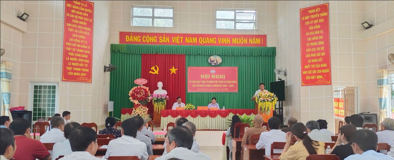 Ủy ban MTTQ Việt Nam xã Vĩnh Xuân tổ chức Hội nghị lần thứ nhất, khóa I, nhiệm kỳ 2024–2029