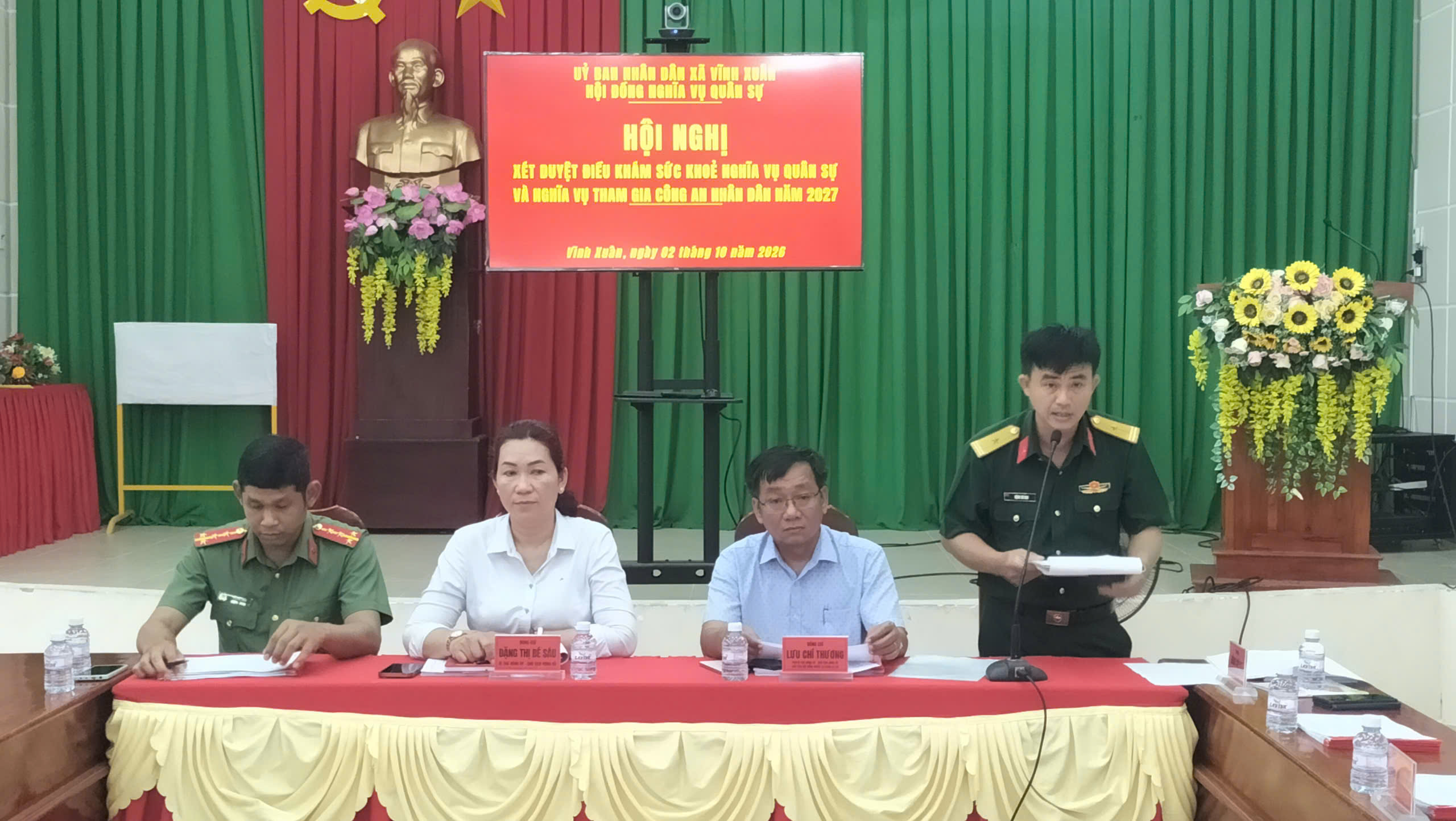 Vĩnh Xuân tổ chức hội nghị xét duyệt điều khám sức khỏe nghĩa vụ quân sự và nghĩa vụ tham gia Công an nhân dân năm 2027