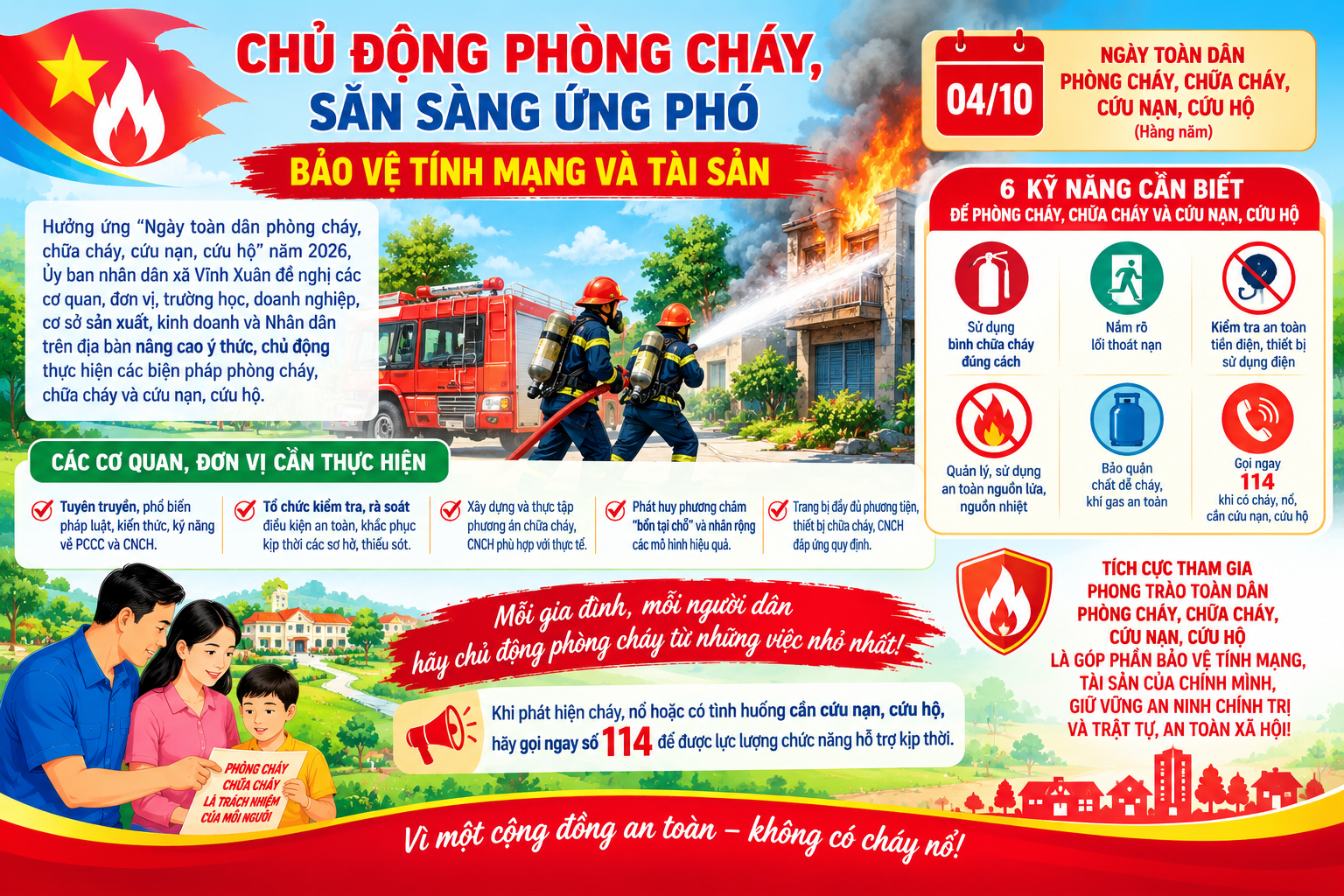 CHỦ ĐỘNG PHÒNG CHÁY, SẴN SÀNG ỨNG PHÓ – BẢO VỆ TÍNH MẠNG VÀ TÀI SẢN