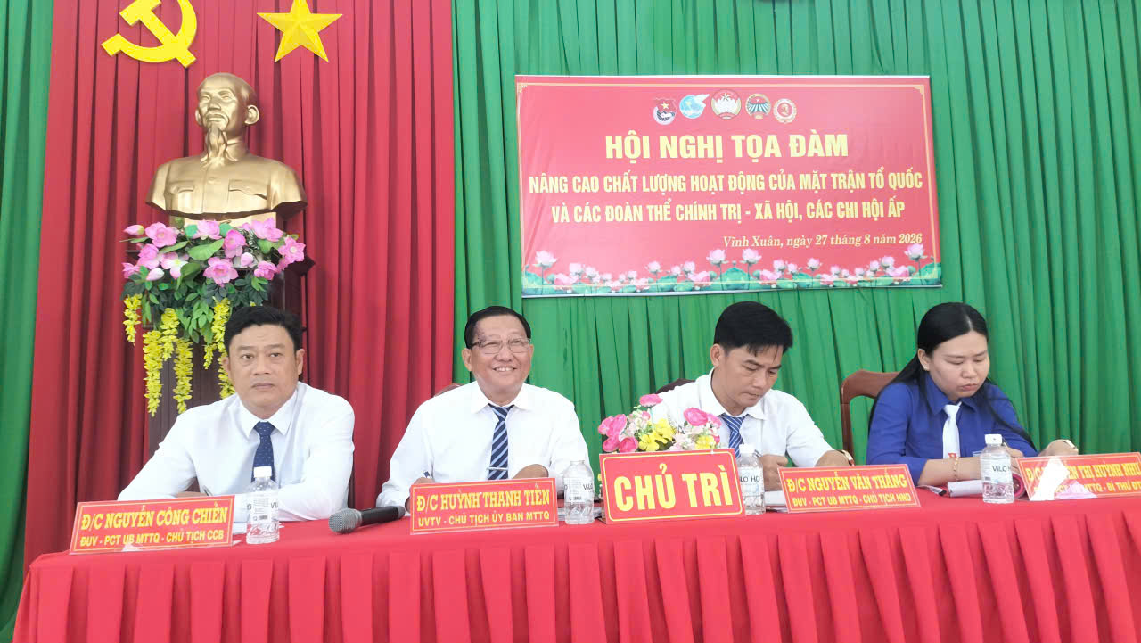 Vĩnh Xuân: Tọa đàm nâng cao chất lượng hoạt động của Mặt trận và các đoàn thể